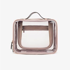 Calpak Large Clear Cosmetics Case - Mauve